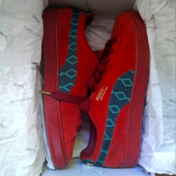 PUMA Suede x Dapper Dan "Jacquard Print Intense Red" Classic (Limited Edition) - Picture 3 of 9
